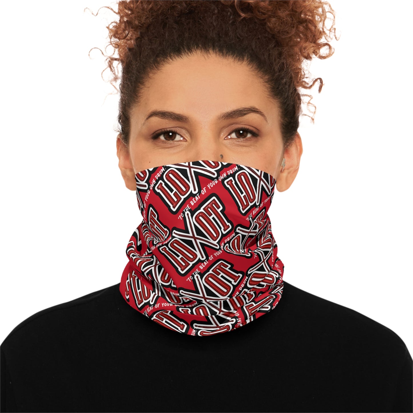 All Over Neck Gaiter w/ Back Logo (Red)
