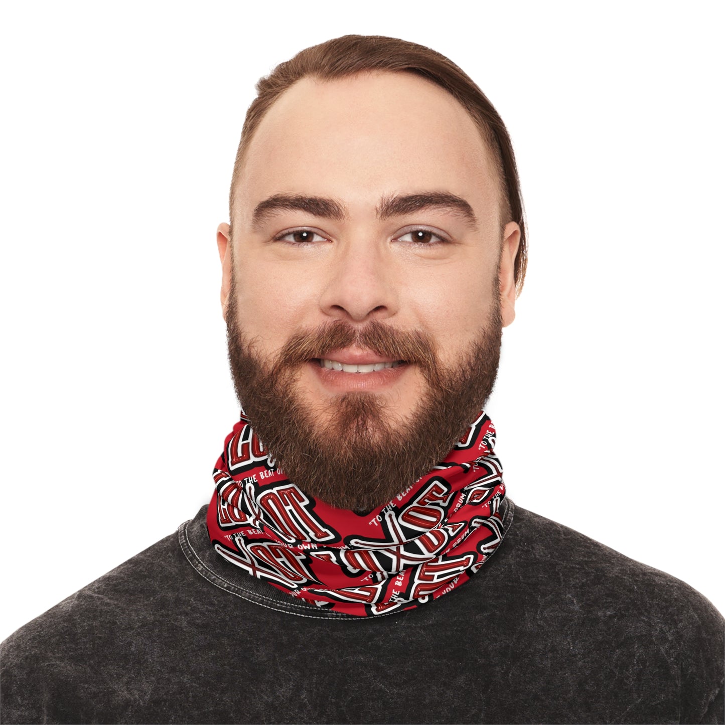 All Over Neck Gaiter w/ Back Logo (Red)