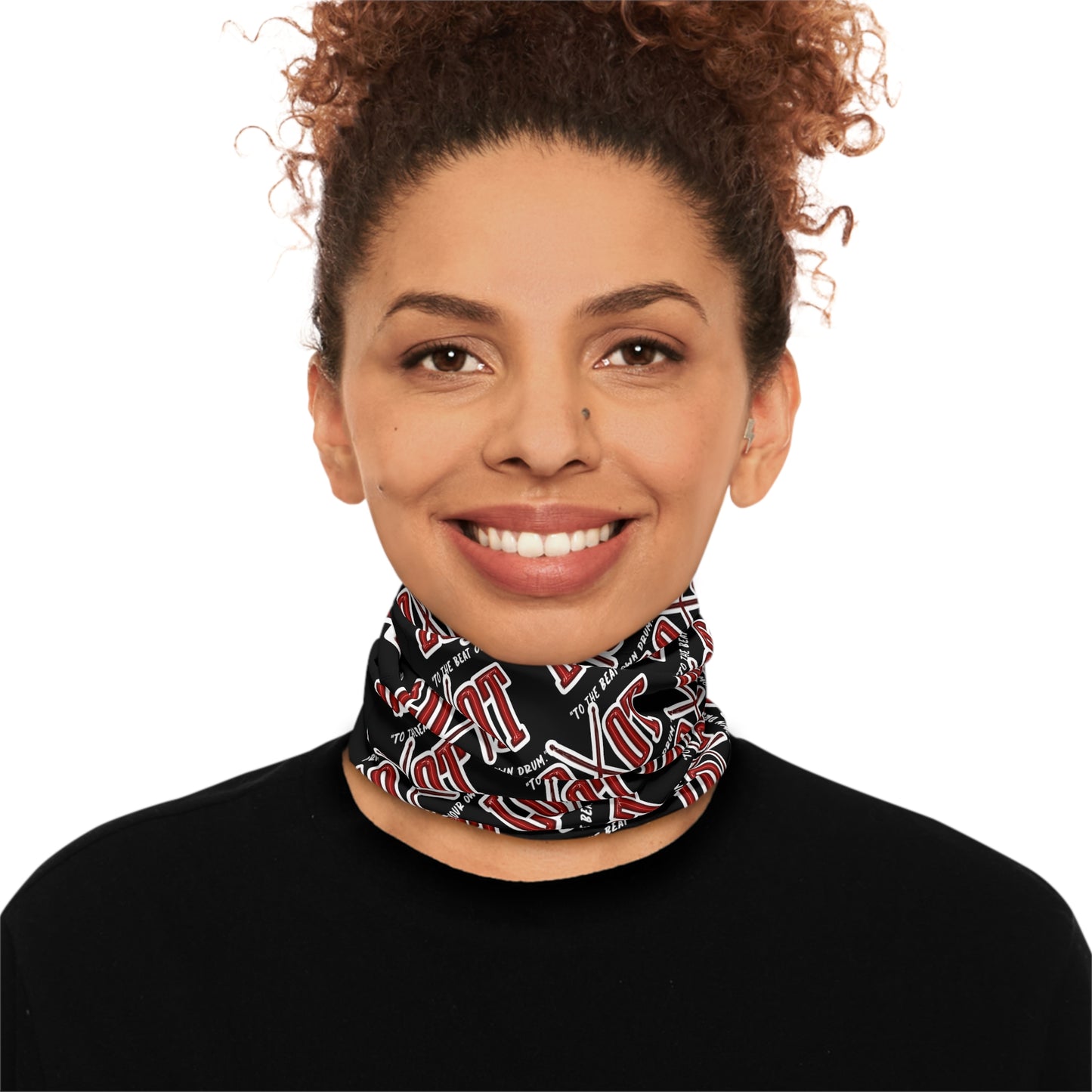 All Over Neck Gaiter w/ Back Logo (Black)