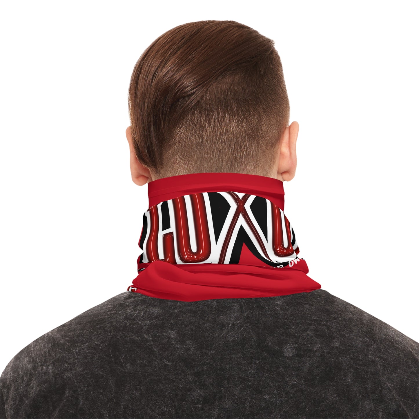 All Over Neck Gaiter w/ Back Logo (Red)