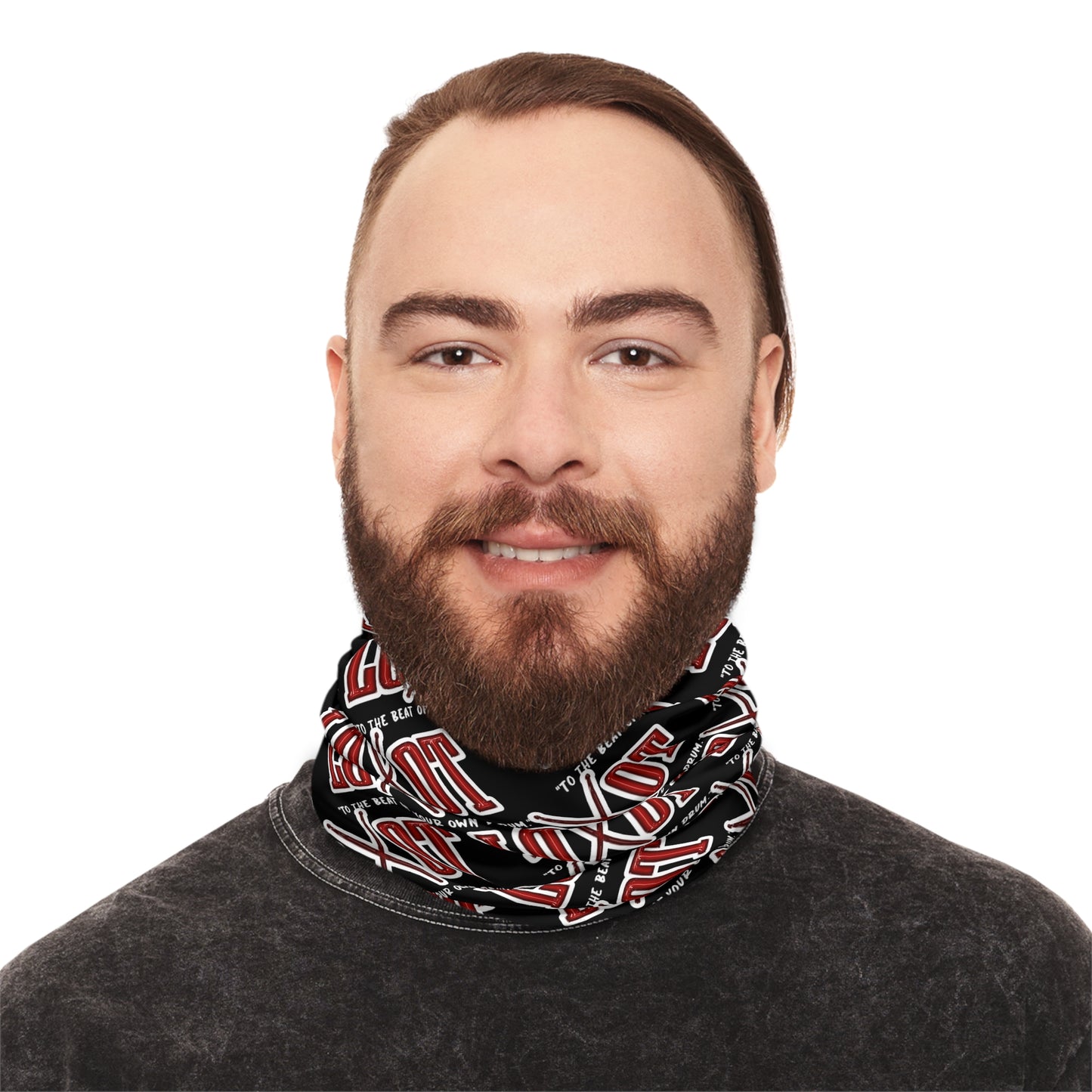 All Over Neck Gaiter w/ Back Logo (Black)