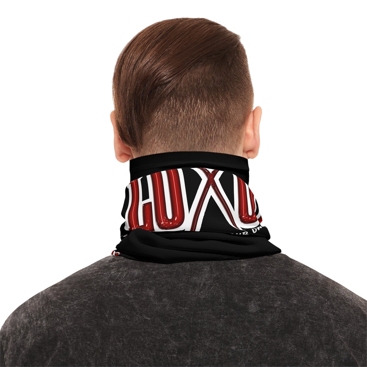 All Over Neck Gaiter w/ Back Logo (Black)