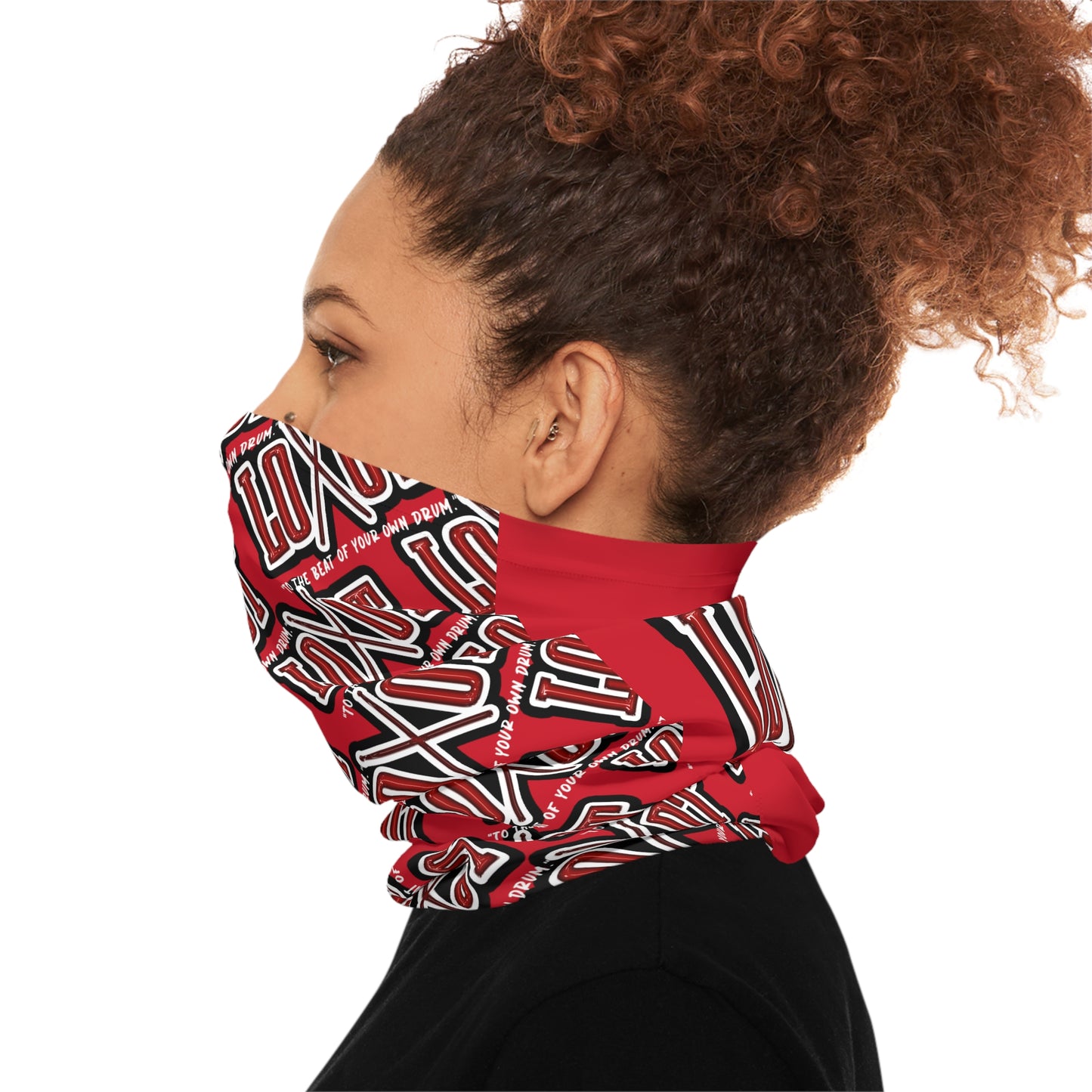All Over Neck Gaiter w/ Back Logo (Red)
