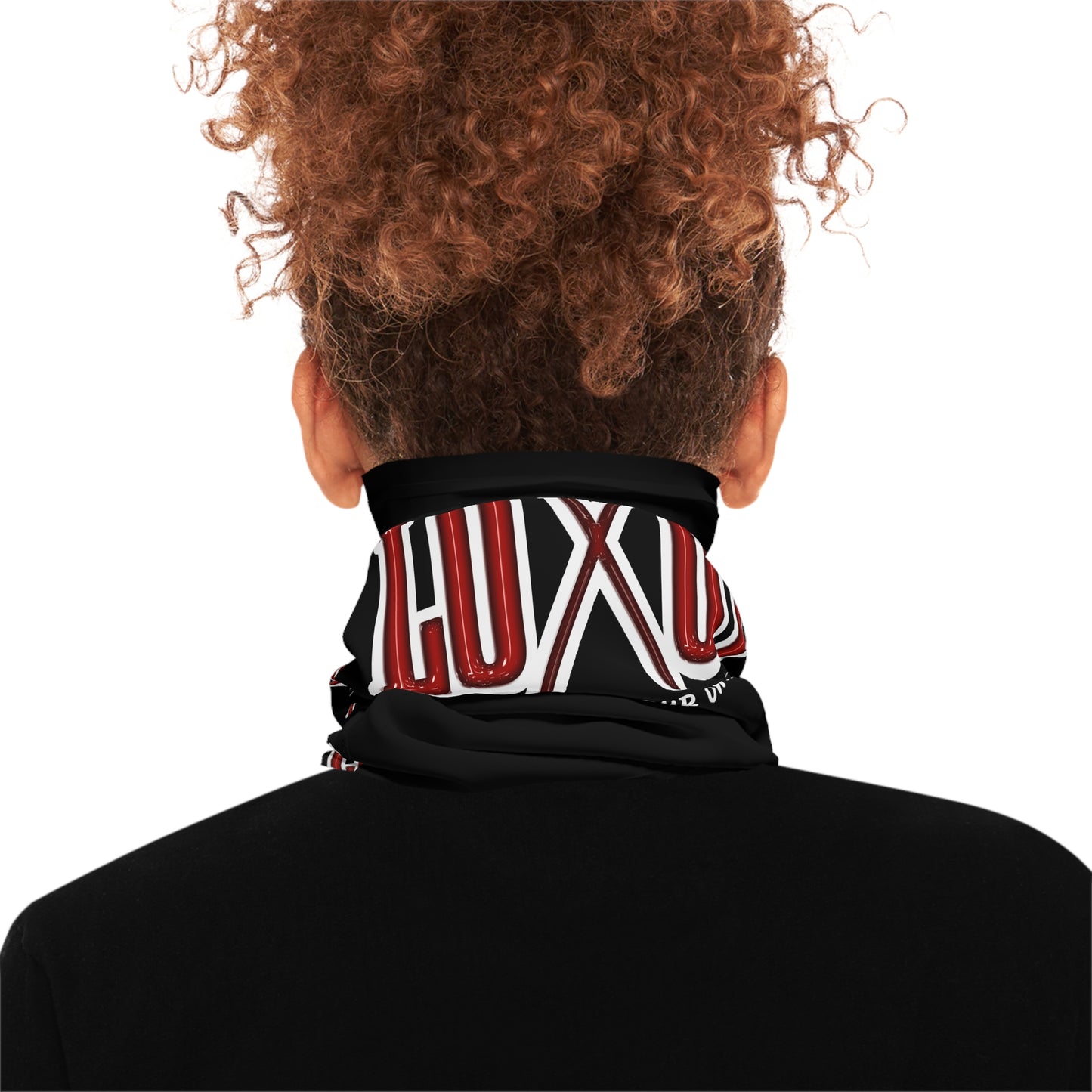 All Over Neck Gaiter  w/ Back Logo (Black)