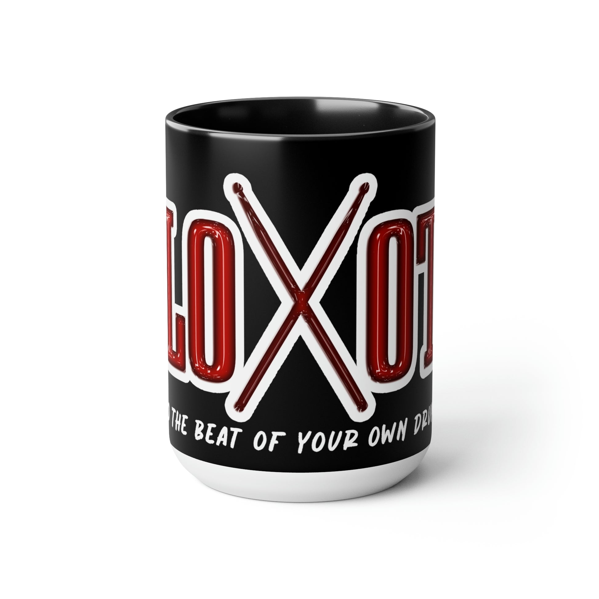 Loot's Mean Mug, (15oz) Black/Red - The LOOT Brand Apparel & Music