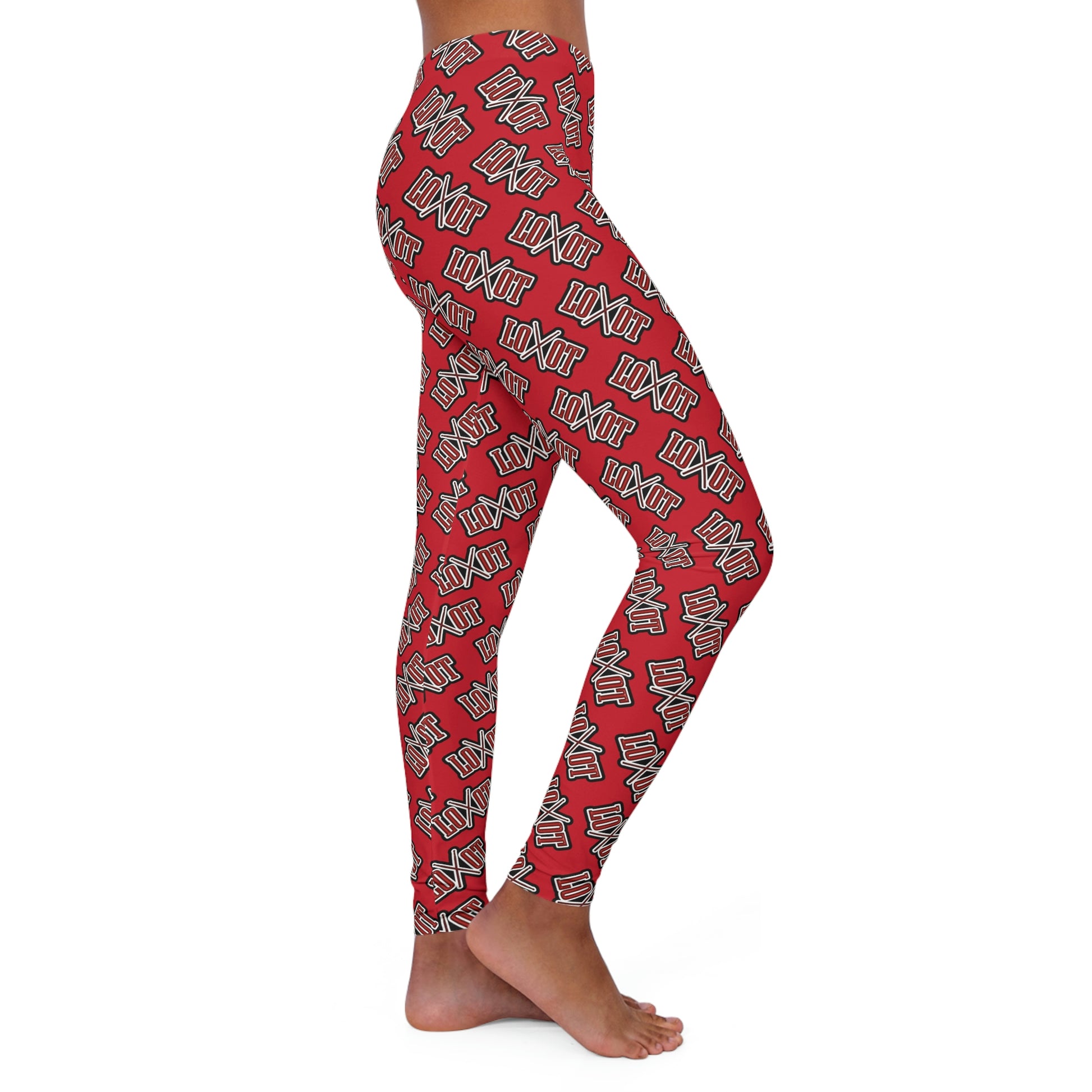 LOOT Leggings(Red) - The LOOT Brand Apparel & Music