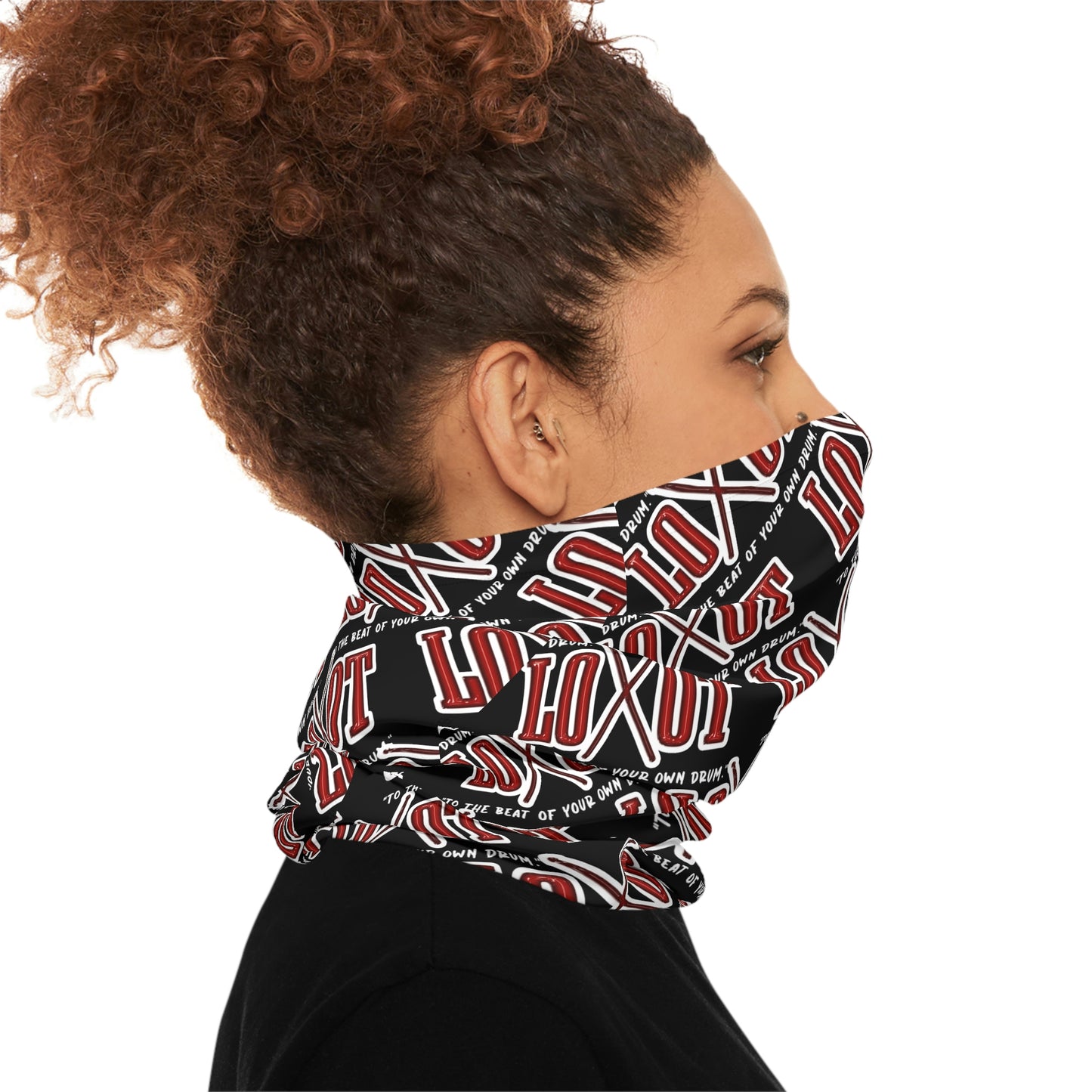 All Over Neck Gaiter (Black) - The LOOT Brand Apparel & Music