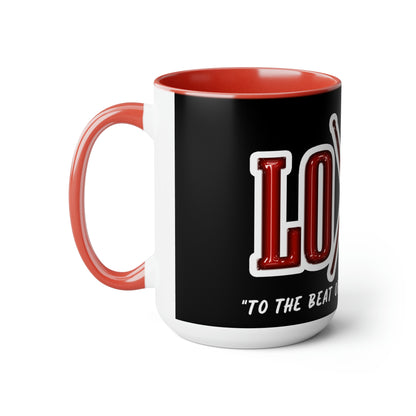 Loot's Mean Mug, (15oz) Black/Red - The LOOT Brand Apparel & Music