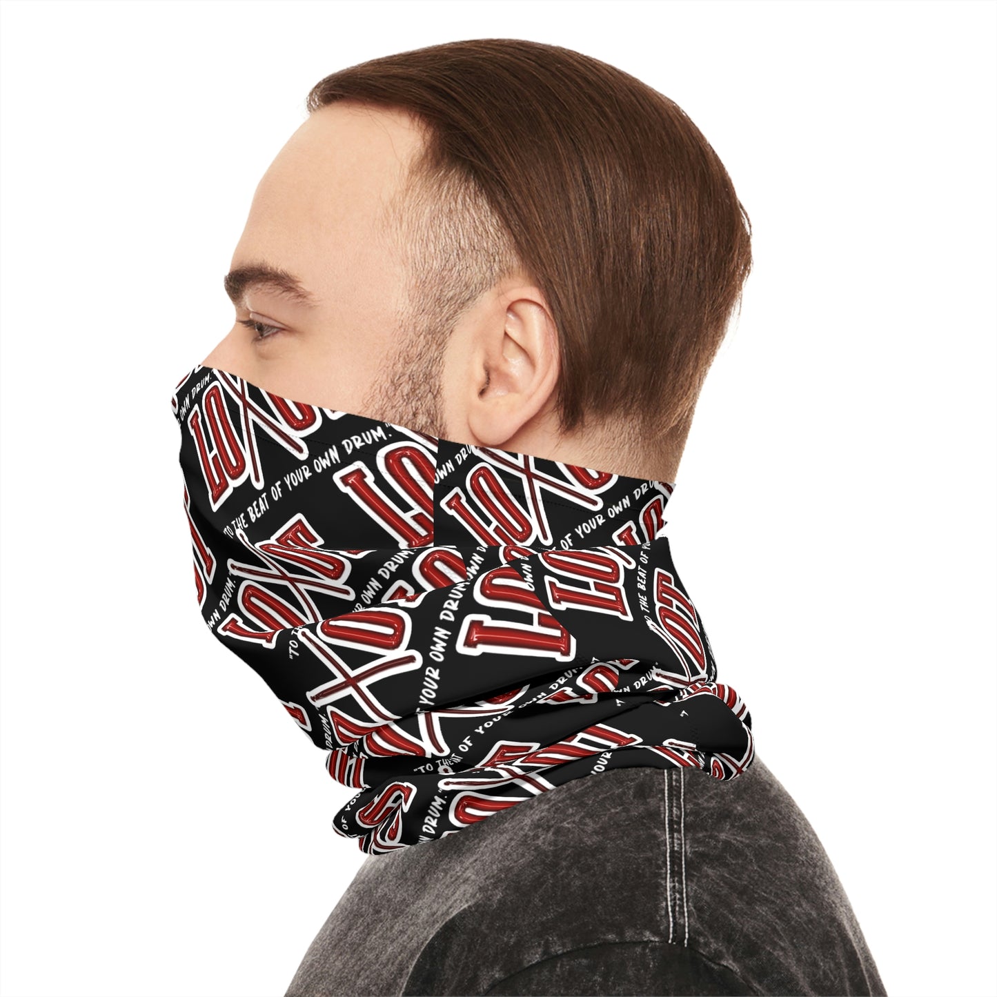 All Over Neck Gaiter (Black) - The LOOT Brand Apparel & Music